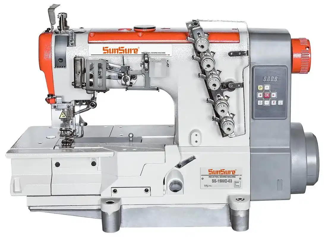 ماكينة اورليه 3x1 نصف كمبيوتر سنشور، SS-1500-03D - ابيض
