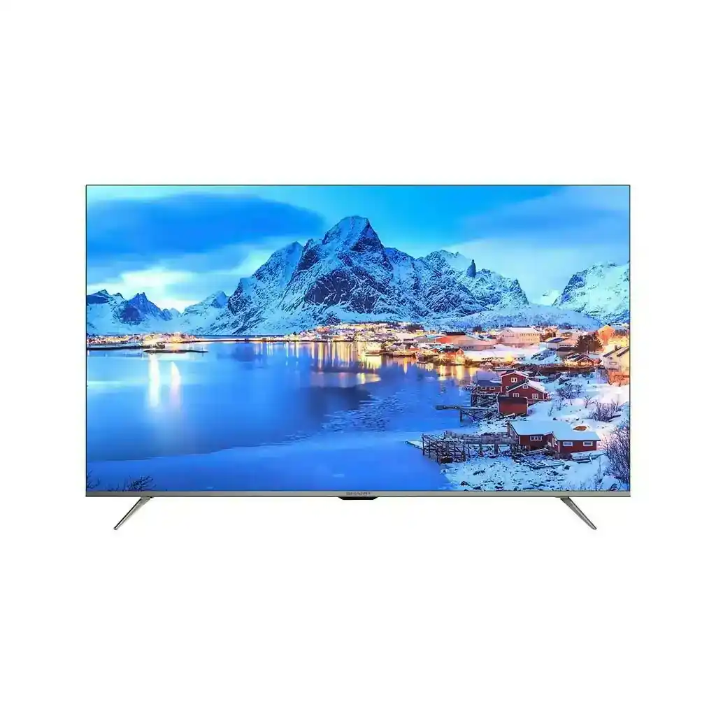 تلفزيون شارب 4K بدون إطار 50 بوصة مع ريسيفر داخلي 4T-C50DL6EX