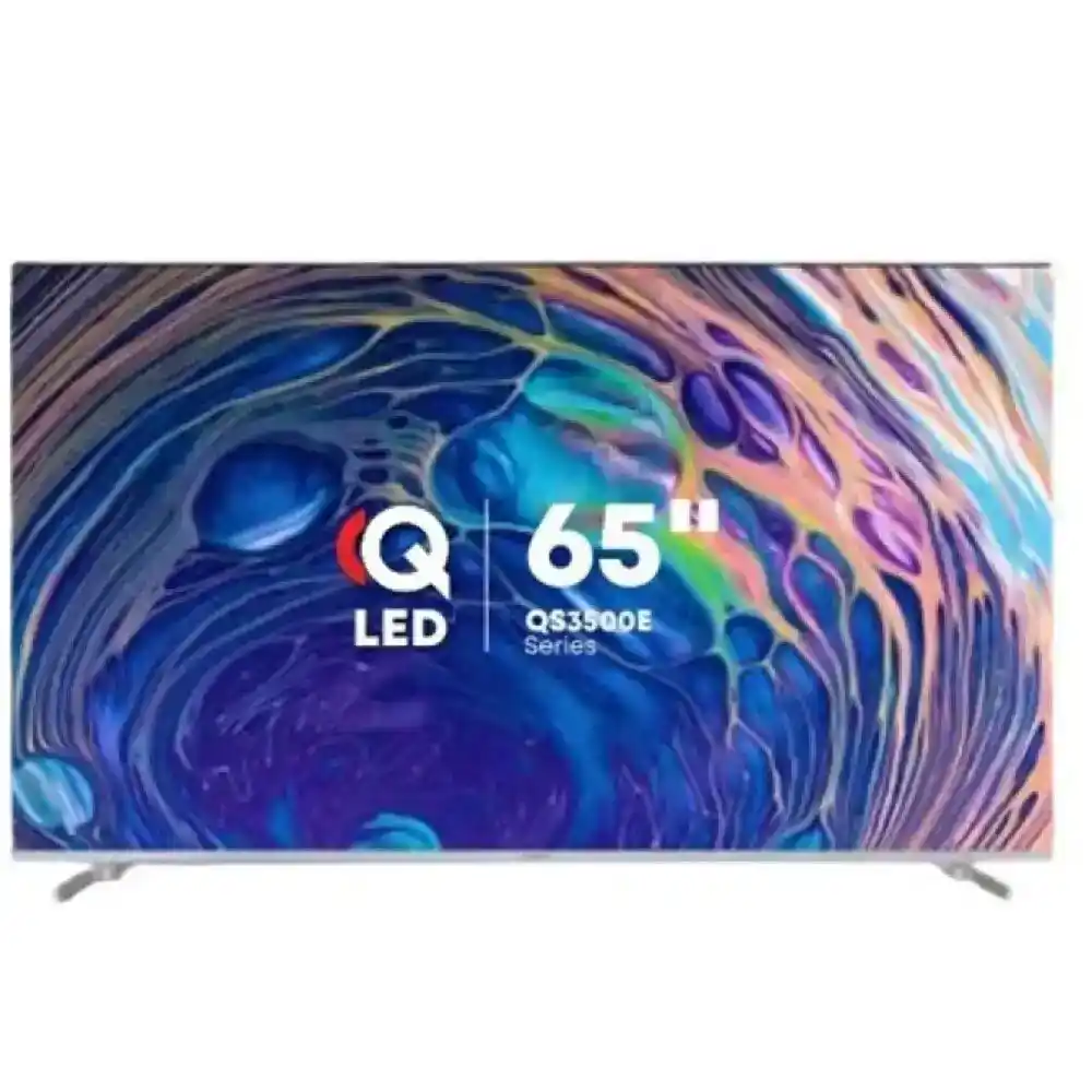 تلفزيون تورنيدو 65 بوصة 4K بدون إطار QLED بريسيفر داخلي 65QS3500E.