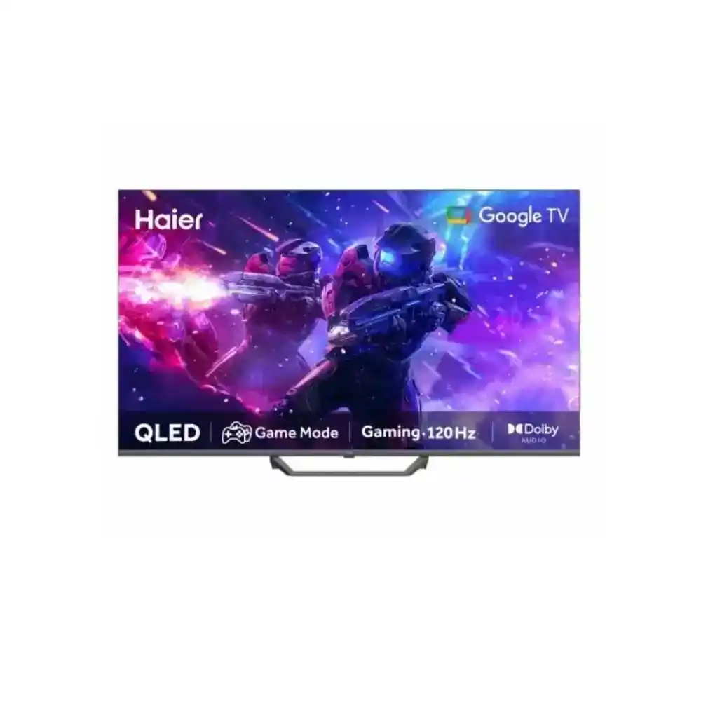 تلفزيون بدون إطار من هاير 50 بوصة 4K فائق الوضوح QLED مع ريسيفر داخلي H50S80GUX