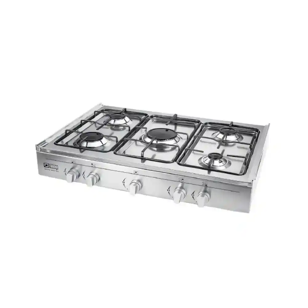 موقد غاز أوتشا 60 * 80 سم، 5 شعلات، لون فضي Classic Stove 80 ING.
