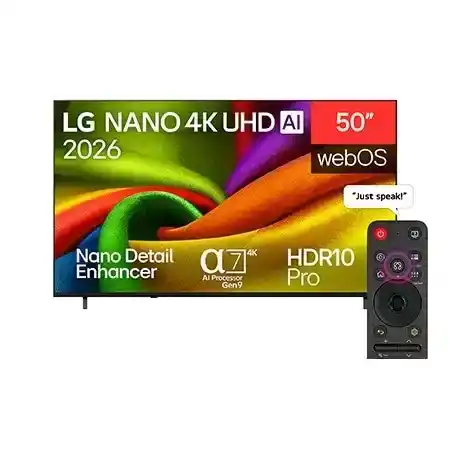 تلفزيون ال جي سمارت، 4K UHD نانوسيل، رسيفر مدمج - أسود