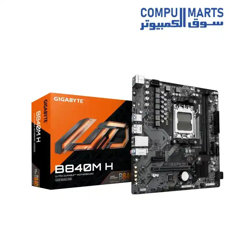 GIGABYTE B840M H Micro ATX Motherboard AMD Socket AM5 DDR5 128GB