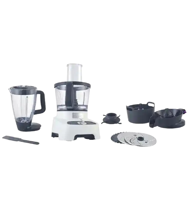Moulinex Double Force Food Processor - 1000 Watts - 27 Functions - Black and White FP823125