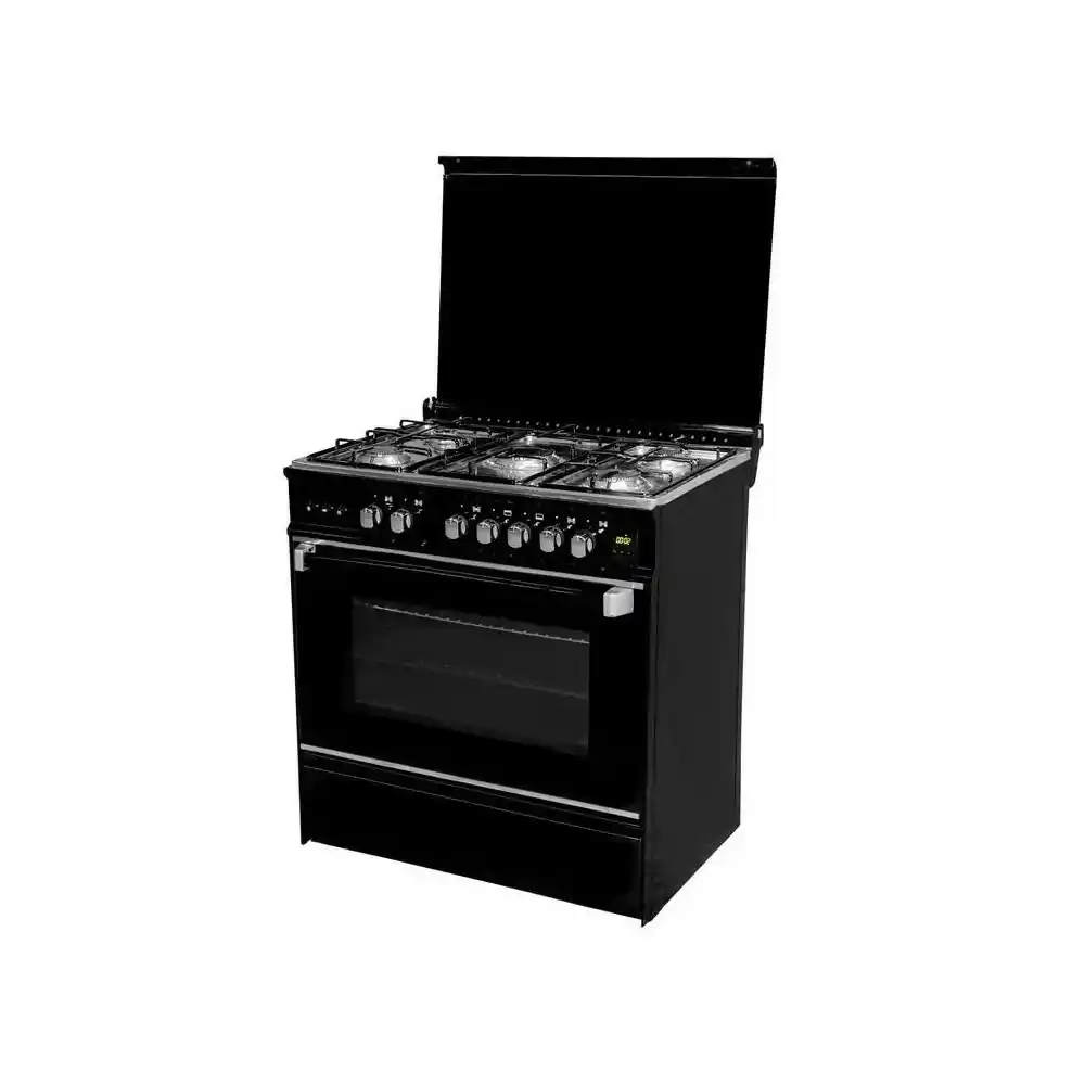 بوتاجاز نور 60 * 80 سم، 5 شعلة، أسود، موديل GC-SC853.