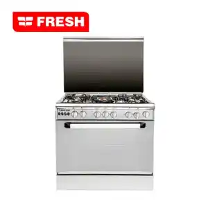 بوتجاز فريش 4 شعله 60*90 سطح اشعال جانب كامل زجاج اسود معدل sm-29-scf