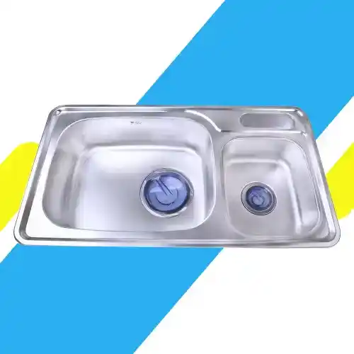حوض مطبخ بيورتي - ستانلس ستيل مقاس - 87×48 سم - موديل Golden Purity 870