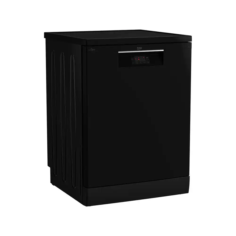 Beko - Dishwasher - 60 cm 5 program 14 person Black- LED  Display - Half load +Hygiene Intense + Steam Gloss