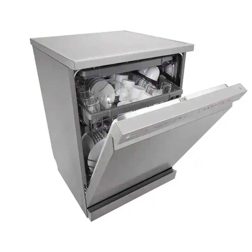 LG 14 Place QuadWash™ Dishwasher, Platinum Silver, Turbo Cycle, Easy Rack Plus