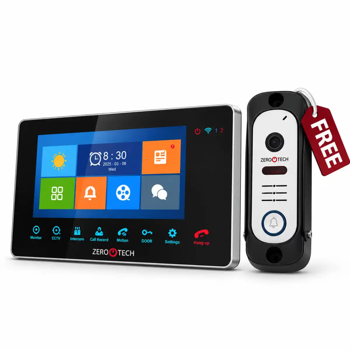 اشترى شاشه داخليه بجوده 1080 بكسل - 7 بوصه واحصل على وحده انتركم الخارجيه 1 خط