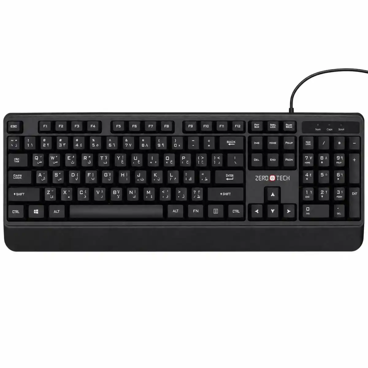 لوحة مفاتيح سلكيه زيروتك – USB – كابل 1.5 متر – اسود "ZK-W2"